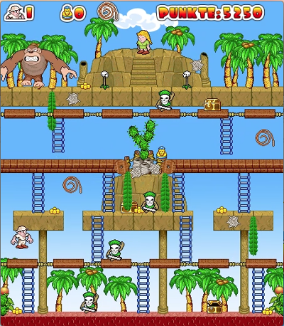 2. Levelaufbau vom Spiel Monkey-Kong
